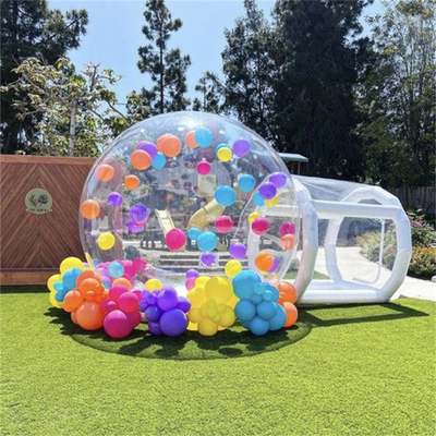 Túnel PVC Transparente Casa de Bolhas Inflável Camping Gigante
