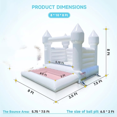OEM Casa de bolhas inflável Jumping Moon White Bouncy Castle