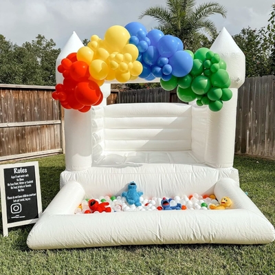 OEM Casa de bolhas inflável Jumping Moon White Bouncy Castle