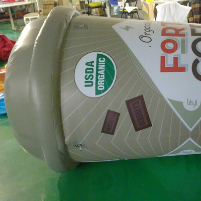 personalizado Gigante para publicidade taça de café inflável para eventos de promoção personagens mascote