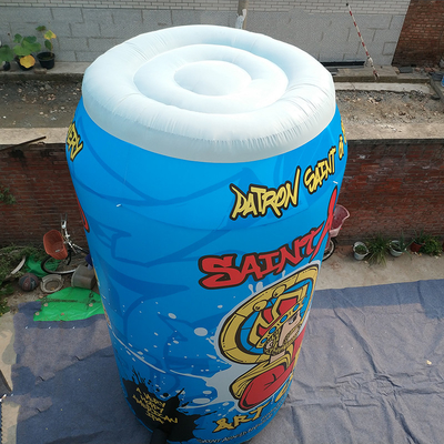 Suco de cerveja gigante personalizado Publicidade lata de zip-top inflável para eventos promocionais personagens de mascote de garrafa