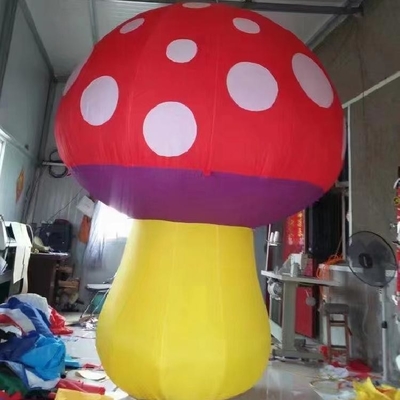 Modelo de cogumelo de iluminação inflável de 4 metros de altura personalizado para exibição de eventos
