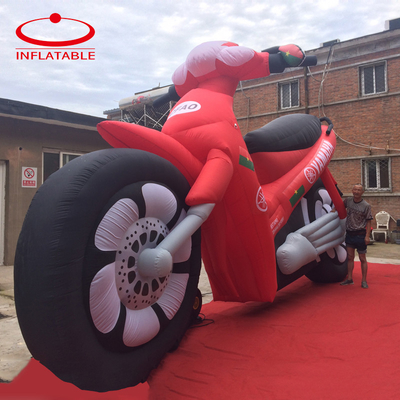 Motocicleta off-road inflável personalizada gigante para publicidade inflável ao ar livre