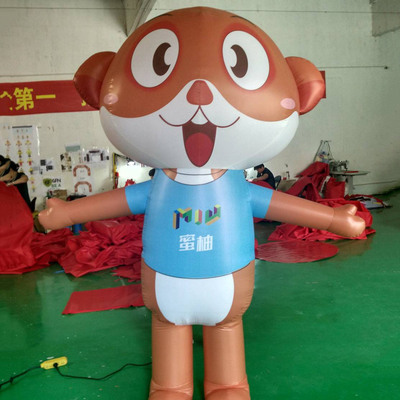 Logotipo personalizado Balão inflável de boneca de desenho animado 3D de PVC gigante para venda
