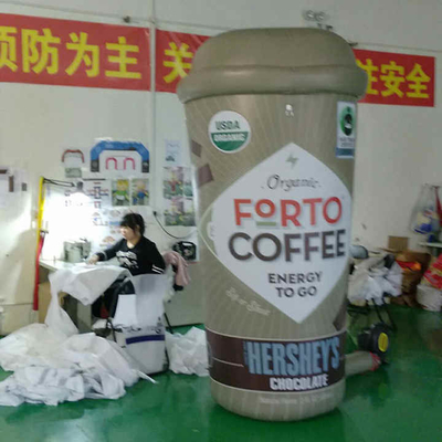 Promocional Eventos Gigantes Personalizados Personagens OEM Taça de Café Inflável Balão Publicitário