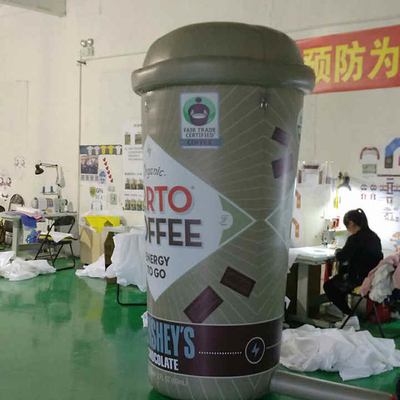 Promocional Eventos Gigantes Personalizados Personagens OEM Taça de Café Inflável Balão Publicitário