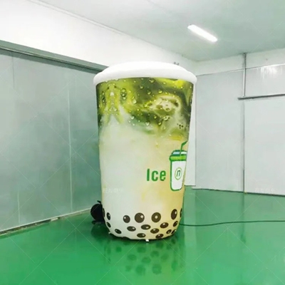 Publicidade personalizada Gigante copo de garrafa inflável para promoção evento garrafa de leite chá chá ganhar garrafa de chá pode inflável