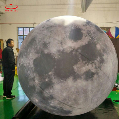 Helio Inflável Luz LED Redonda Balão Lunar de Publicidade
