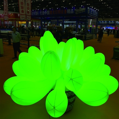 Decoração de casamento inflável luz LED colorida grandes flores infláveis
