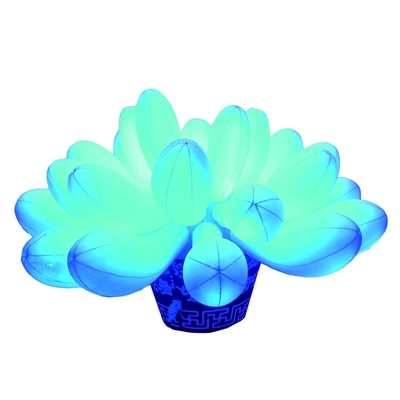Decoração de casamento inflável luz LED colorida grandes flores infláveis