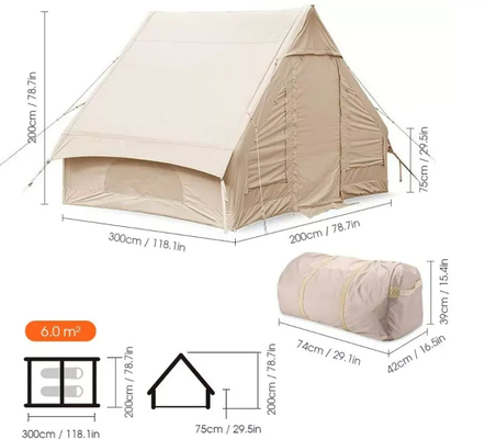 Fabricante Fornecimento direto Novos chegados Tenda de ar inflável Super leve Tenda de cabine inflável familiar
