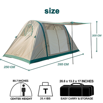 Quente Quatro estações 10 pessoas Inverno impermeável ao ar livre Hotel de luxo Deserto Pop Up Air Tent Tenda de acampamento inflável para 8 pessoas