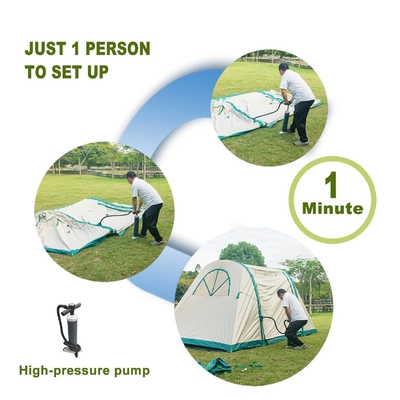 Quente Quatro estações 10 pessoas Inverno impermeável ao ar livre Hotel de luxo Deserto Pop Up Air Tent Tenda de acampamento inflável para 8 pessoas