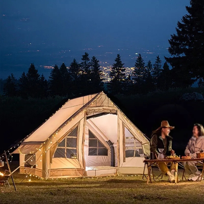 Luxo Acampamento ao ar livre 10 metros Branco 12 m2 Grande tenda de cores tenda de ar inflável