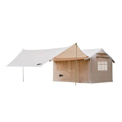 Tenda inflável para família ao ar livre 5-8 pessoas Tenda de acampamento à prova d'água Oxford para piqueniques e caminhadas