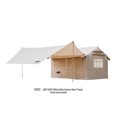 Tenda inflável para família ao ar livre 5-8 pessoas Tenda de acampamento à prova d'água Oxford para piqueniques e caminhadas