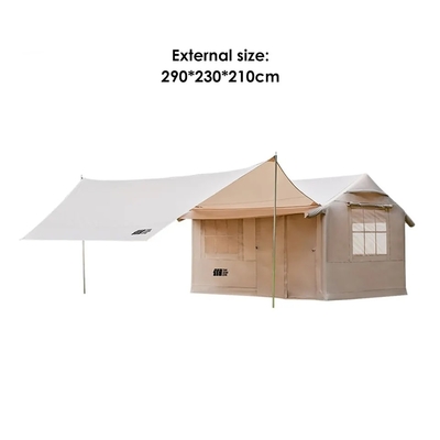 Tenda inflável para família ao ar livre 5-8 pessoas Tenda de acampamento à prova d'água Oxford para piqueniques e caminhadas