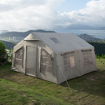 Casa Inflavel ao Ar Livre Casa Inflavel Aérea Tenda Doméstica Família Tenda de Acampamento Inflavel Impermeável de Dois Quartos para Venda