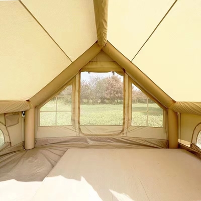 Tenda de casa inflável portátil dobrável de alta qualidade, à prova d'água, de duas camadas, de ar condicionado, para acampar e viajar ao ar livre