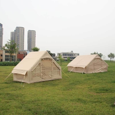 Tenda de casa inflável portátil dobrável de alta qualidade, à prova d'água, de duas camadas, de ar condicionado, para acampar e viajar ao ar livre