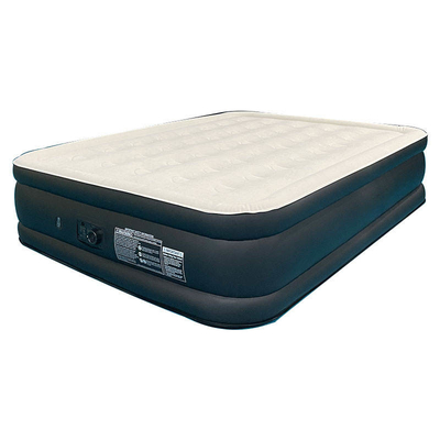 Venda a quente de PVC portátil Flocking Cama de ar de camada dupla colchões de ar infláveis