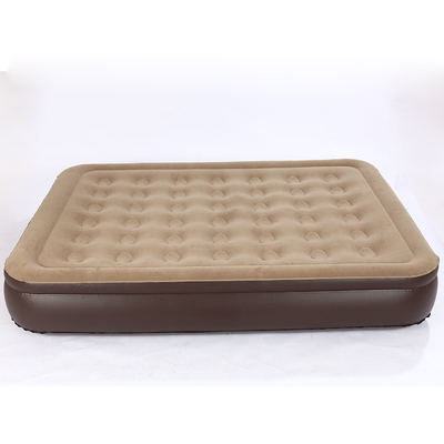Venda quente Blow Up Air Bed Soft Plush Flocking Mattress Durável Automático Elétrico Inflação colchão de ar