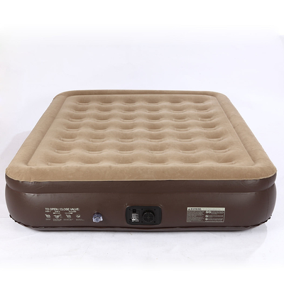 Venda quente Blow Up Air Bed Soft Plush Flocking Mattress Durável Automático Elétrico Inflação colchão de ar