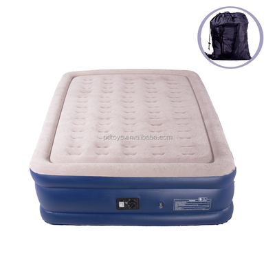 Eletrônico Inflação colchão de ar venda quente Blow Up Air Bed Soft Plush Flocking Mattress Durável Automático