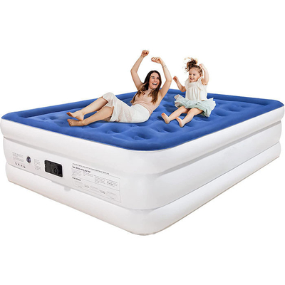 Eletrônico Inflação colchão de ar venda quente Blow Up Air Bed Soft Plush Flocking Mattress Durável Automático