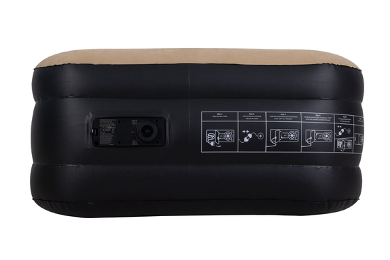 Cama de colchão de ar elétrico dobrável impermeável PVC de floco personalizado