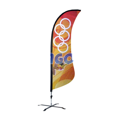 Personalização Bandeira de praia de água e banners publicitários bandeiras de penas com base bandeira de lágrima personalizada